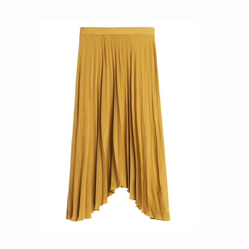 Banana Republic high-low pleated skirt, size 8